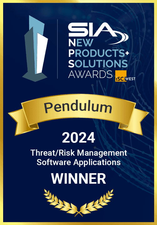 ISC West 2024 threat and risk management award badge for Pendulum.